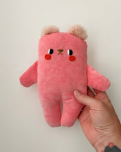 Load image into Gallery viewer, Brightest pink blushing velveteen bear - ON SALE
