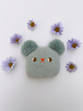 Load image into Gallery viewer, Blueberry milk bear head - mini pillow
