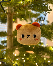 Load image into Gallery viewer, Bear with red ears and blushing cheeks ornament

