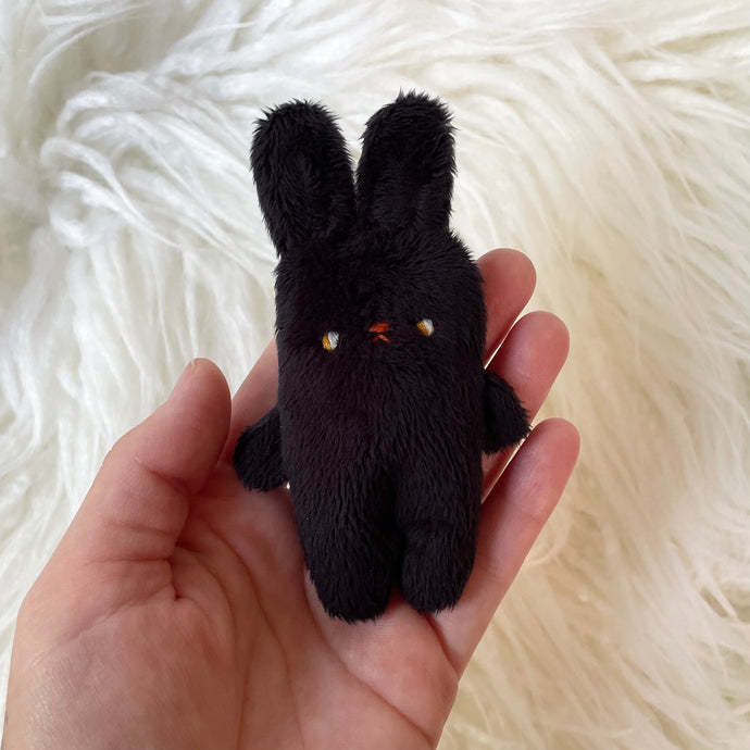 RESERVED - Licorice the small black bunny - weighted