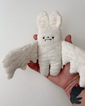 Load image into Gallery viewer, Milton the Mummy bat with yellow eyes
