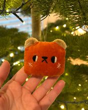 Load image into Gallery viewer, Red bear with big eyes and blushing cheeks ornament
