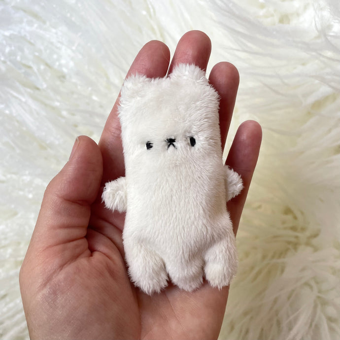 Marshmallow the small ghost bear - weighted