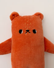 Load image into Gallery viewer, Pumpkin bear with fangs

