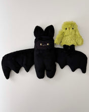 Load image into Gallery viewer, Midnight bat with green eyes
