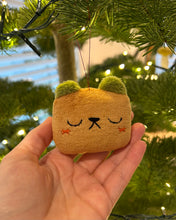 Load image into Gallery viewer, Bear with green ears and blushing cheeks ornament
