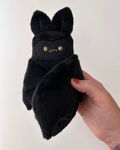 Load image into Gallery viewer, Midnight bat with green eyes
