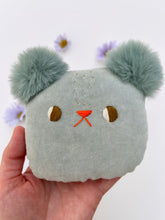 Load image into Gallery viewer, Blueberry milk bear head - mini pillow
