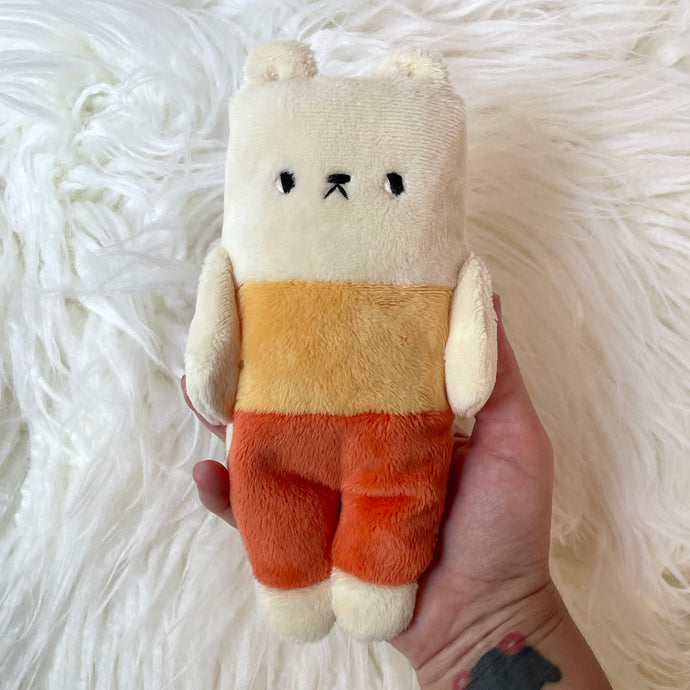 RESERVED - Chester the candy corn bear - weighted