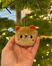Load image into Gallery viewer, Bear with red ears and blushing cheeks ornament
