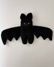 Load image into Gallery viewer, Midnight bat with green eyes
