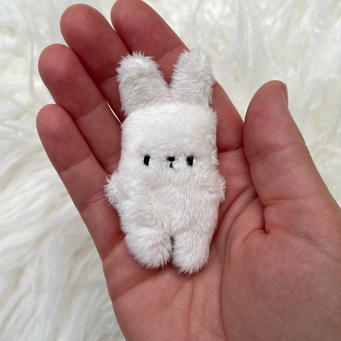 White tiny weighted bunny