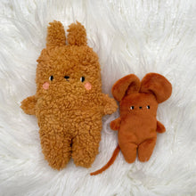 Load image into Gallery viewer, Tangerine Sherpa bunny
