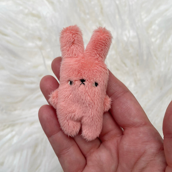 Coral tiny weighted bunny