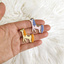 Load image into Gallery viewer, Indigo the pony - Hard Enamel Pin with Gold Lines - Ready to Ship - sleepy king
