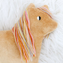Load image into Gallery viewer, Tangerine Dream Pony with a rainbow mane - sleepy king
